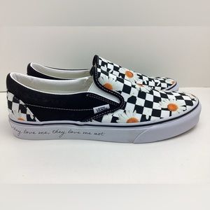 Vans Classic Slip-On Love Me ,Love Me Not  Men’s Sz 9 Women’s Sz 10.5